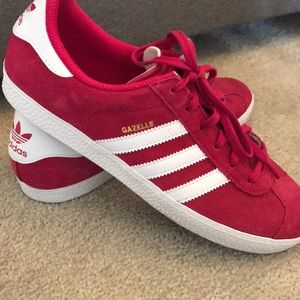Adidas Ortholite Gazelles. Hot Pinkish Red.
